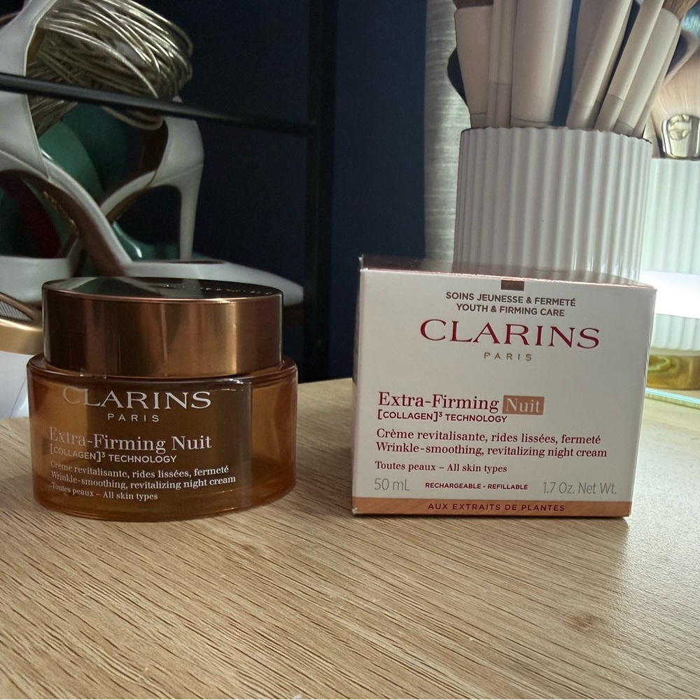 New Clarins Extra-Firming Nuit Cream | Night | Refillable | NIB